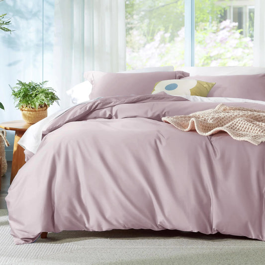 ChillNest King Size Silky Duvet Cover Set – Breathable Cotton-Lyocell Cooling Bedding