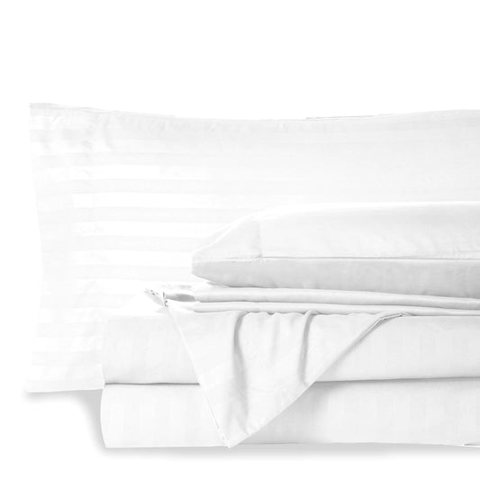 Lux Premier Twin XL Stripe Sheet Set - Silky Soft & Cool Bedding