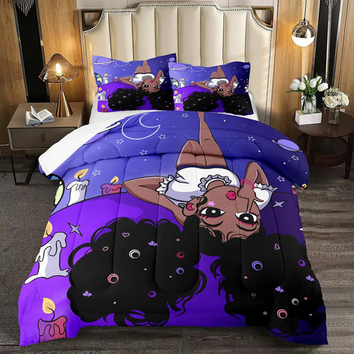 Queen Size Afro Beauty Bedding Set